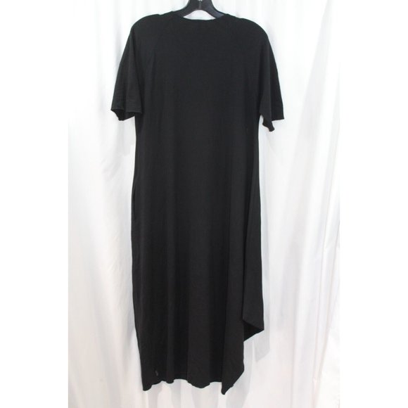 OSKA Black Short Sleeve Stretch Lagenlook Midi‎ Dress 1 US 6/8 - Picture 6 of 7